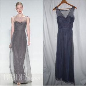 Amsale Gray Maxi Dress